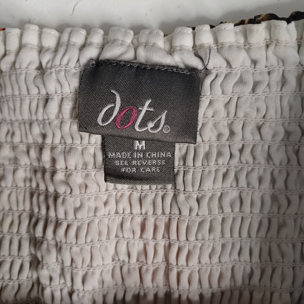 Women's Dots Colorful Animal Print Mix Sheer w/Lining Midi Tube Top Dress Size M - Picture 4 of 12